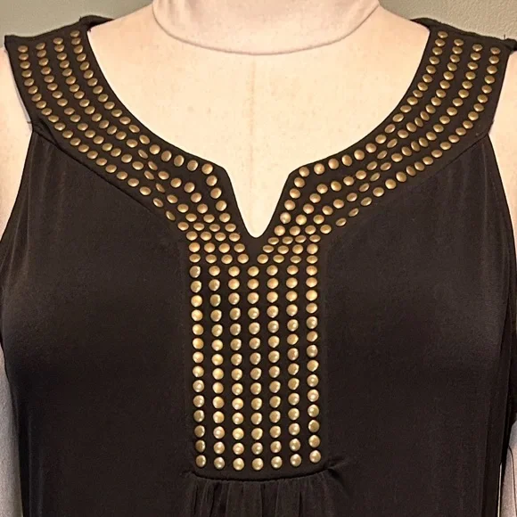Liz Claiborne Sleeveless Sexy Black Stud Dress NEW NWT - Picture 6 of 7